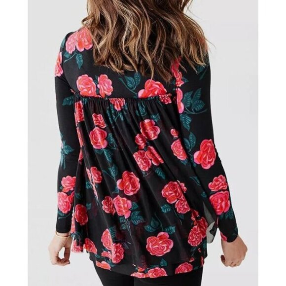 Matilda Jane Womens XS Moments with you Winter Blooms Top - Picture 2 of 10